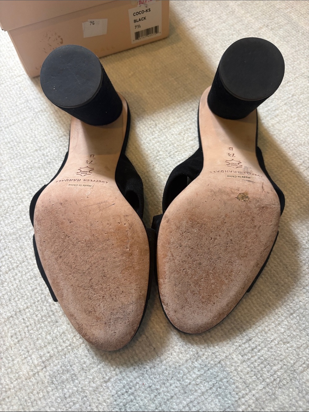 Loeffler Randall Black Knotted Open-Toe Mules. Black Suede. - Picture 4 of 7